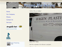 Tablet Screenshot of hagenplastering.com